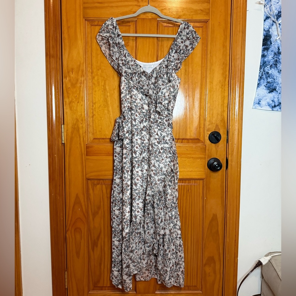 Rebecca Minkoff Jessica Floral Wrap Ruffle Dress Womens Size Medium